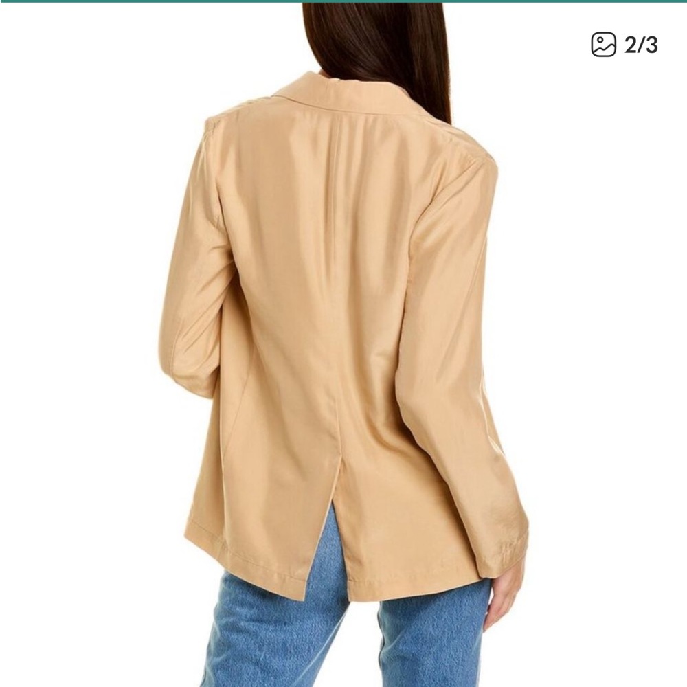 NWT Vince Drapey Silk Blazer Black | Luxury Minimalist | MSRP $545 | Size 8 - Picture 2 of 13